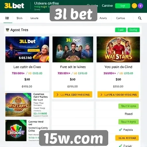 Ofertas e bônus disponíveis na plataforma 3l bet